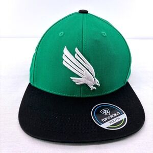 UNT North Texas Mean Green Eagle Cap Youth One Size Green Snapback Embroider NEW